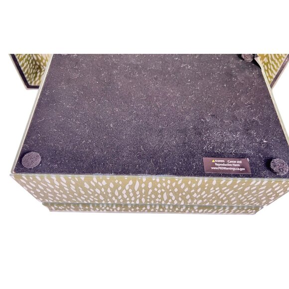 High Gloss Serving Tray Green White Spotted Lucite Acrylic 16"L x 12"W x 2"H - Picture 3 of 14